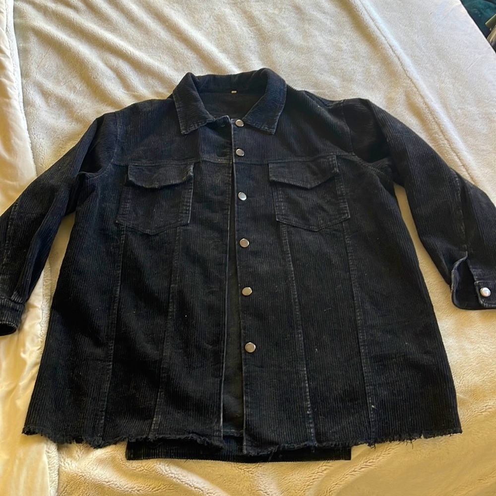 Black Corduroy Shacket